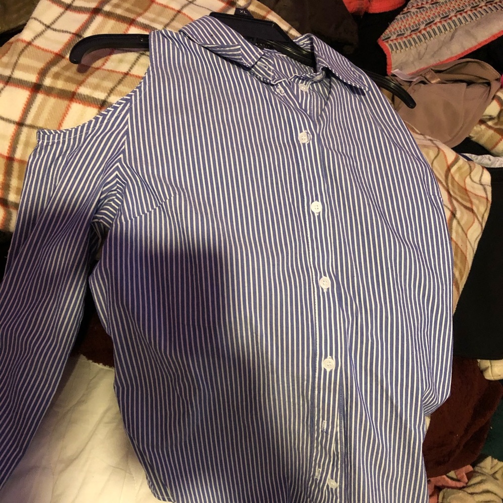 Fashion nova x large strip top